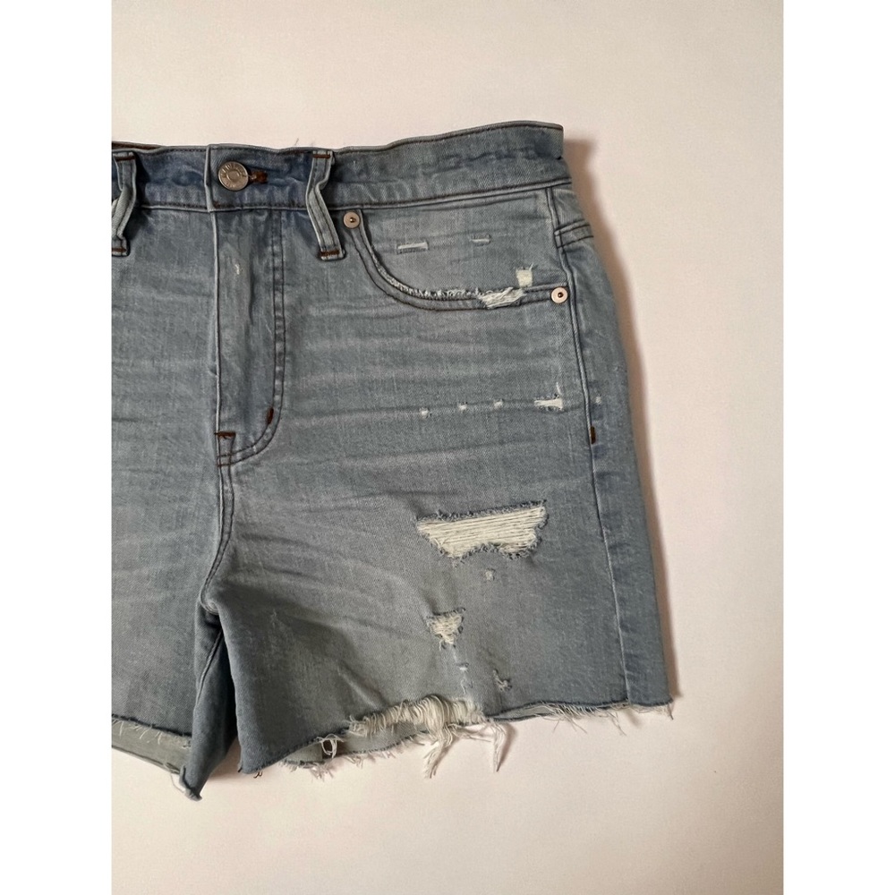 Madewell High Waist Light Wash Stretch Denim Shorts Sz 28
